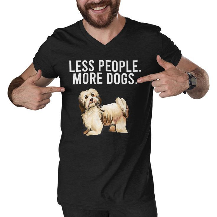 Less People More Dogs Havanese Funny Introvert Men V-Neck Tshirt