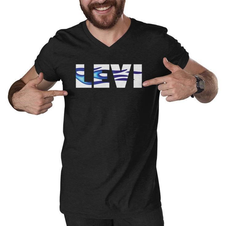 Levi Name Cool Auto Detailing Flames So Fast Men V-Neck Tshirt