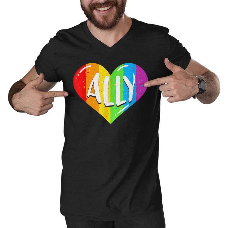 Lgbtq Ally For Gay Pride Men Women Children  Men V-Neck Tshirt