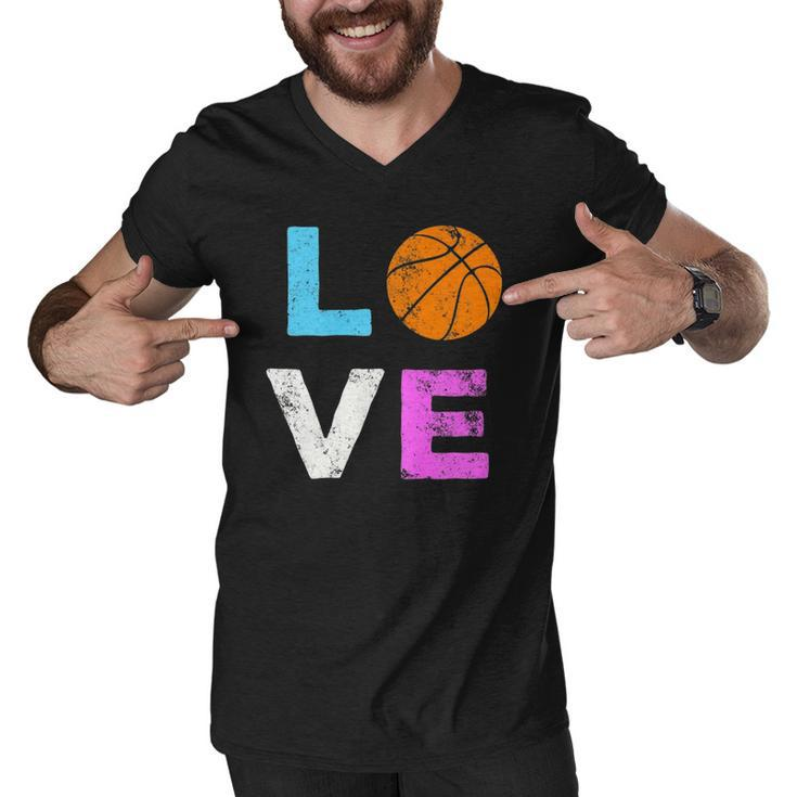 Love Basketball American Team Fan Gift  Men V-Neck Tshirt