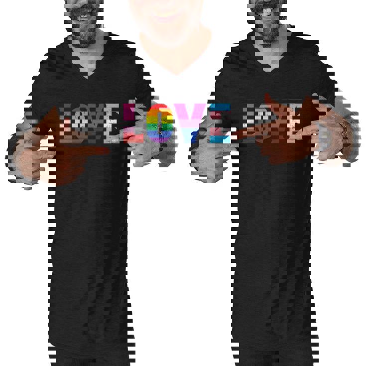 Love Lgbt Pride Ally Lesbian Gay Bisexual Transgender Ally Men V-Neck Tshirt