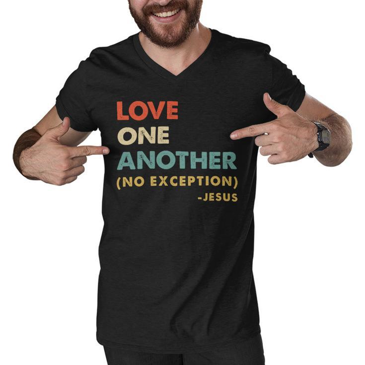 Love One Another No Exceptions Jesus Christ Christian Lover 260220B Men V-Neck Tshirt