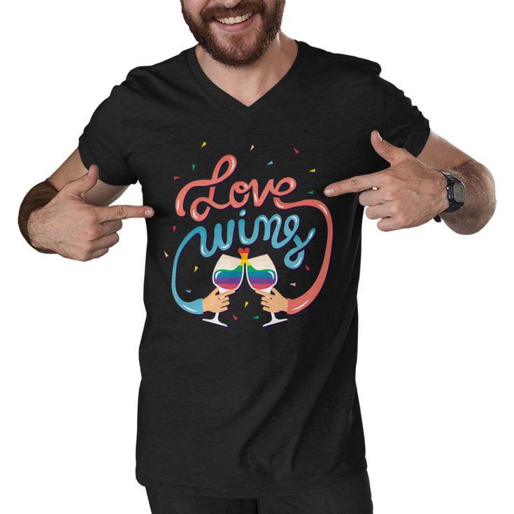 Love Wins  389 Trending Shirt Men V-Neck Tshirt