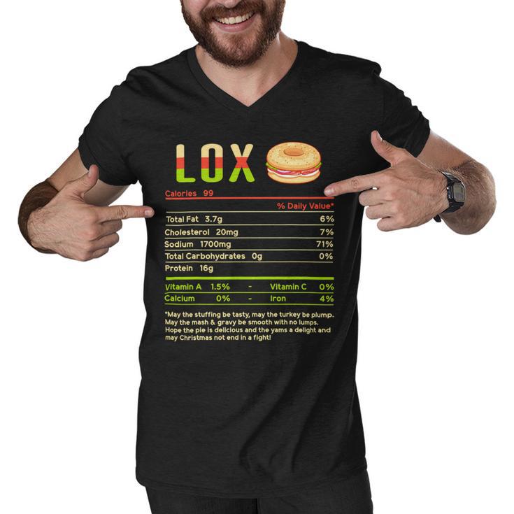 Lox Nutrition Facts Funny Christmas 12 Shirt Men V-Neck Tshirt