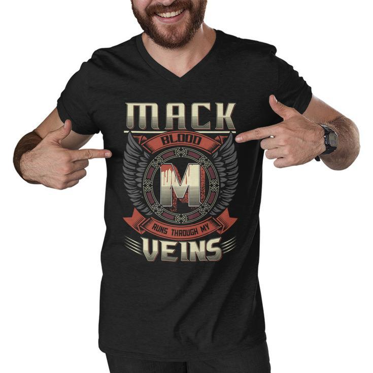 Mack Blood  Run Through My Veins Name V8 Men V-Neck Tshirt