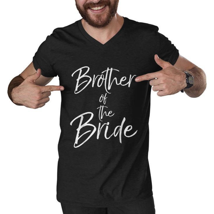 Matching Bridal Party For Family Brother Of The Bride  Men V-Neck Tshirt