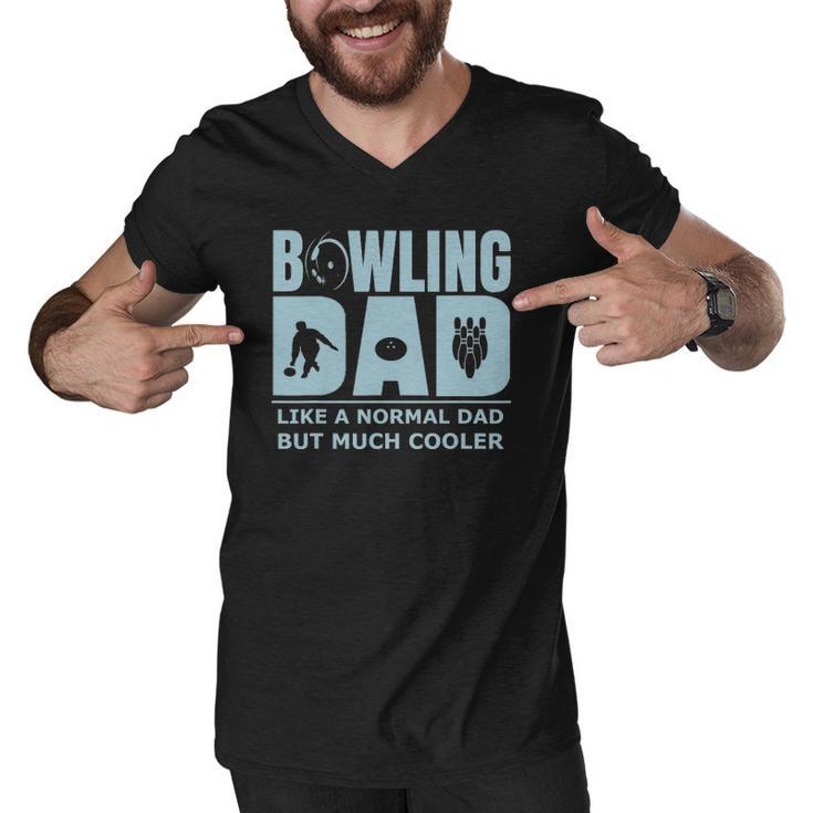 Mens Bowling Dad Funny Ten Pin Bowler Unique Affordable Gift Idea Men V-Neck Tshirt