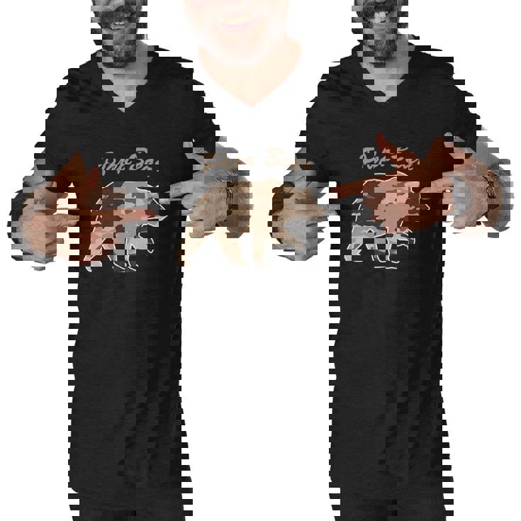 Mens Camouflage Daddy Bear Family Camo Hunting - Papa Bear Men V-Neck Tshirt