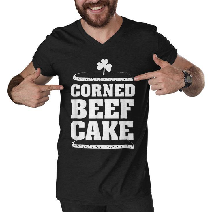 Mens Corned Beefcake Funny St Patricks Day   551 Trending Shirt Men V-Neck Tshirt
