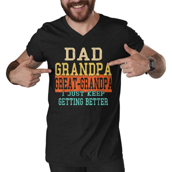 Mens Dad Grandpa Great-Grandpa Fathers Day From Daughter Wife   Men V-Neck Tshirt