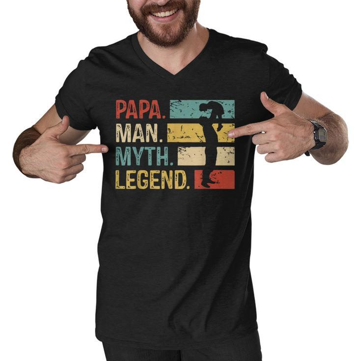 Mens Dad Man Myth Legend Christmas Father Birthday Gifts   Men V-Neck Tshirt