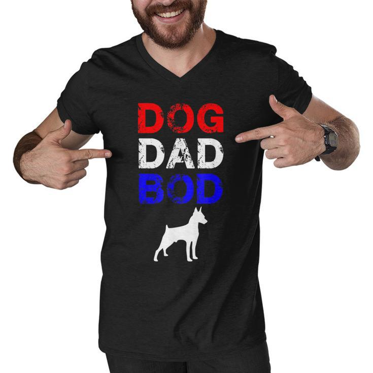 Mens Dog Dad Bod Doberman 4Th Of July Mens Gift  Men V-Neck Tshirt