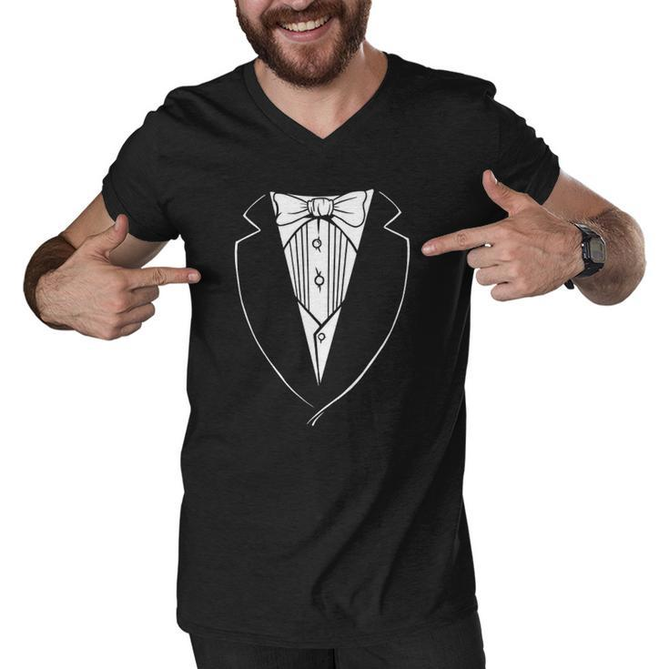 Mens Funny Dinner Jacket Suit Classic Outfit Party Halloween Gift Men V-Neck Tshirt