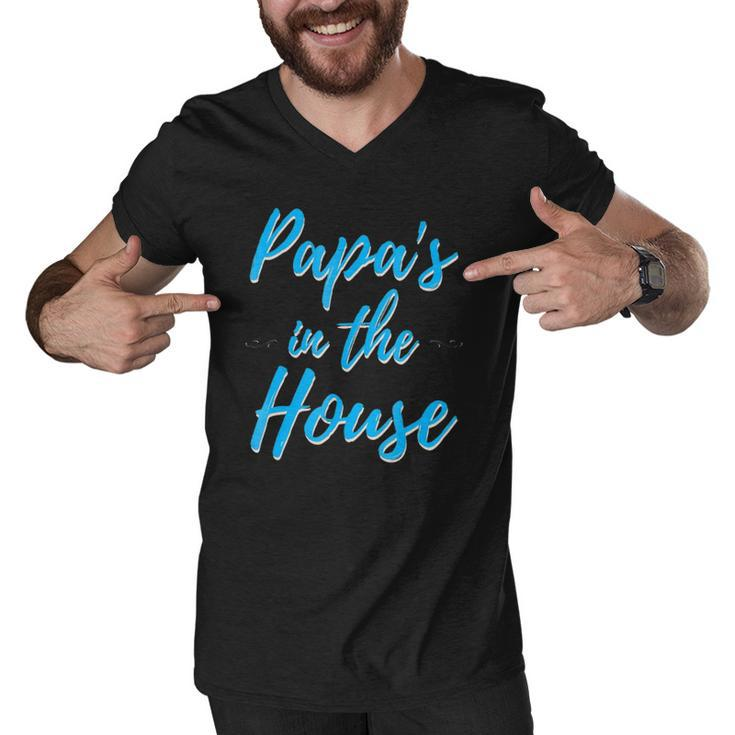 Mens Papas In The House Men V-Neck Tshirt