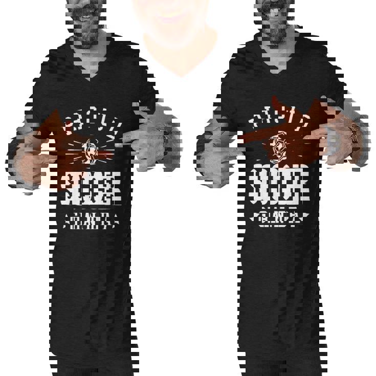 Mens Proud Soccer Grandpa Gift Men V-Neck Tshirt