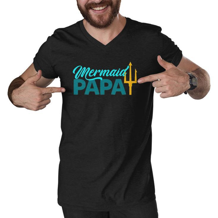 Mermaid Papa Mermaid Security Party Mens Gift Men V-Neck Tshirt