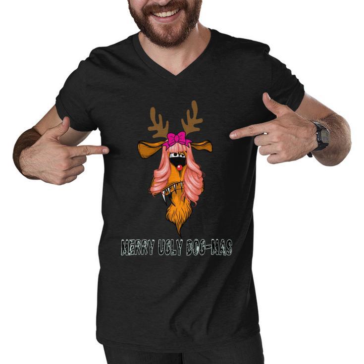 Merry Ugly Dog - Mas Men V-Neck Tshirt