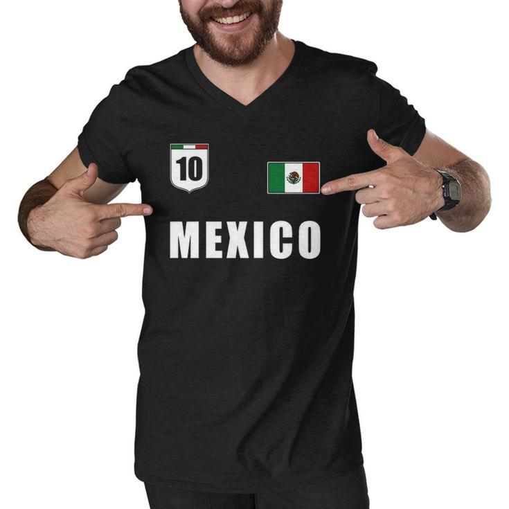 Mexico Soccer Player Design For Mexican Jersey Football Fans  Men V-Neck Tshirt