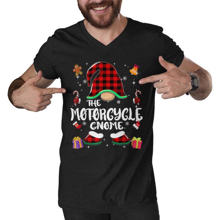 Motorcycle Gnome Buffalo Plaid Red 460 Shirt Men V-Neck Tshirt