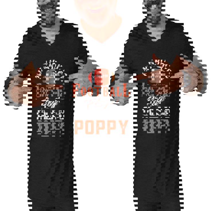 My Favorite Football Player Calls Me Poppy Men V-Neck Tshirt