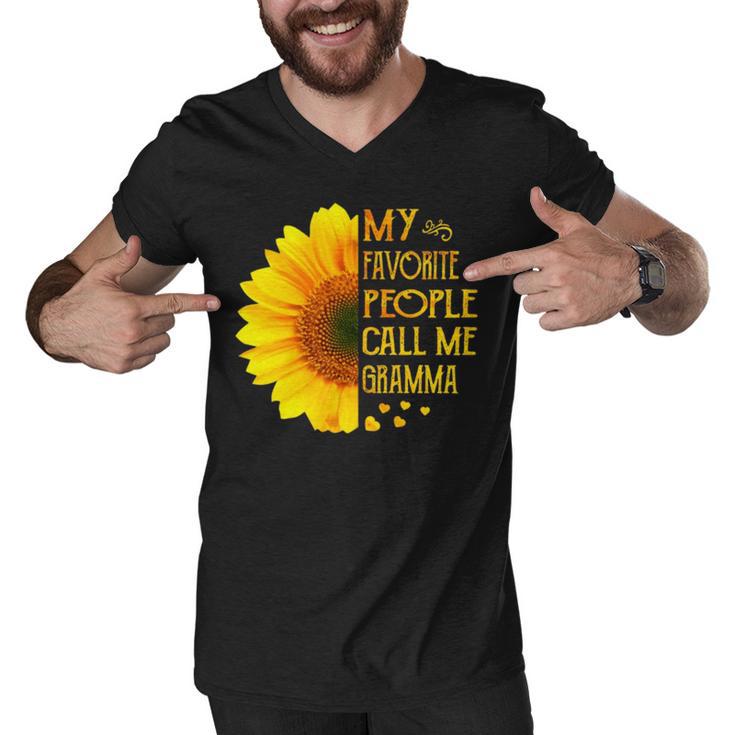 My Favorite People Call Me Gramma 728 Shirt Men V-Neck Tshirt