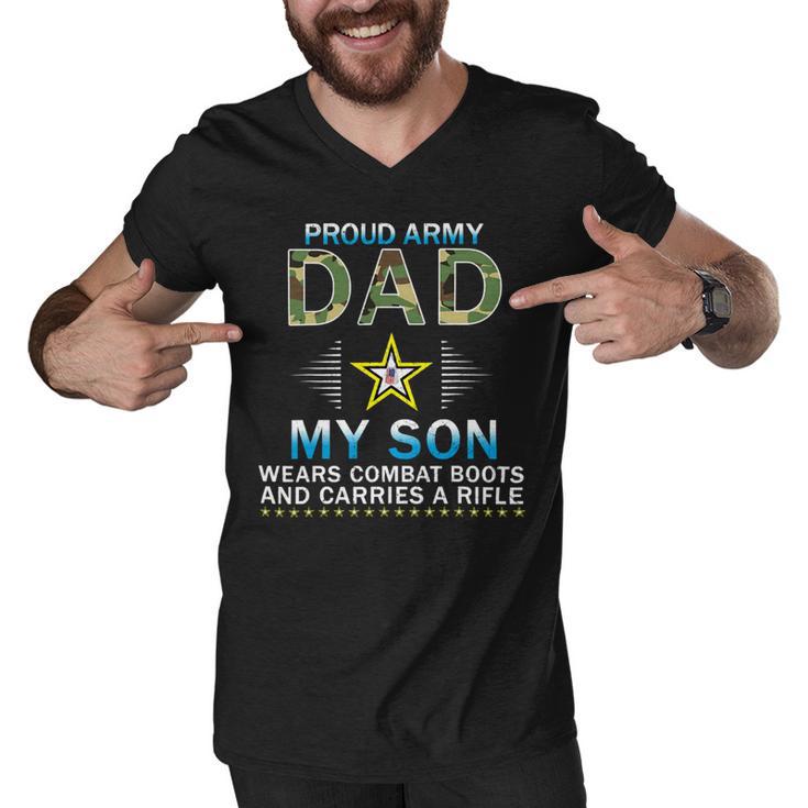 My Son Wears Combat Bootsproud Army 690 Shirt Men V-Neck Tshirt