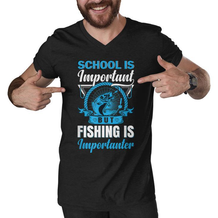 N Fishing Fisherman Kids Boys Men Bass Fishing  Men V-Neck Tshirt