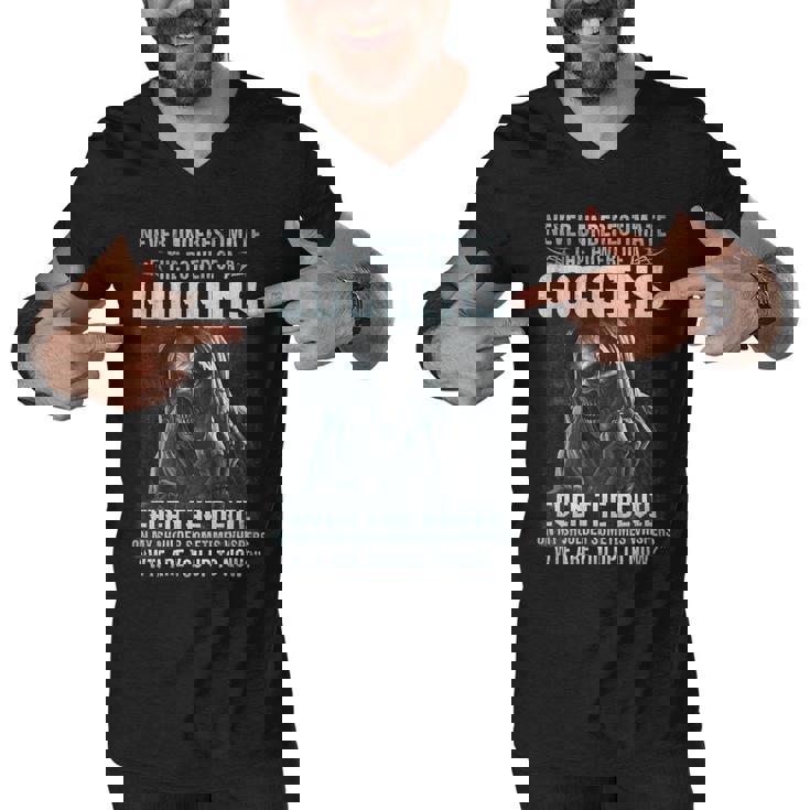 Never Underestimate The Power Of An Goggins Even The Devil V9 Men V-Neck Tshirt