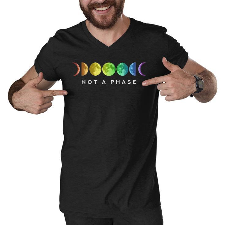 Not A Phase Moon Lgbt Gay Pride  Men V-Neck Tshirt
