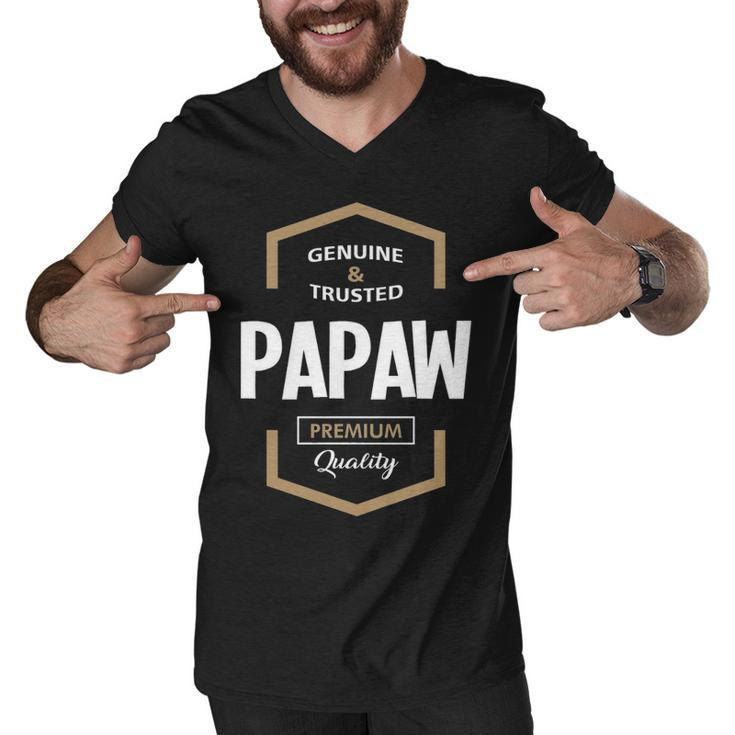 Papaw Grandpa Gift   Genuine Trusted Papaw Premium Quality Men V-Neck Tshirt