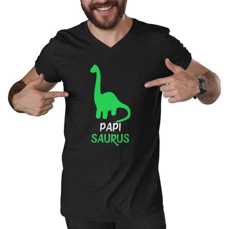 Papisaurus Funny Dinosaur Gift Papisaurus Christmas Men V-Neck Tshirt