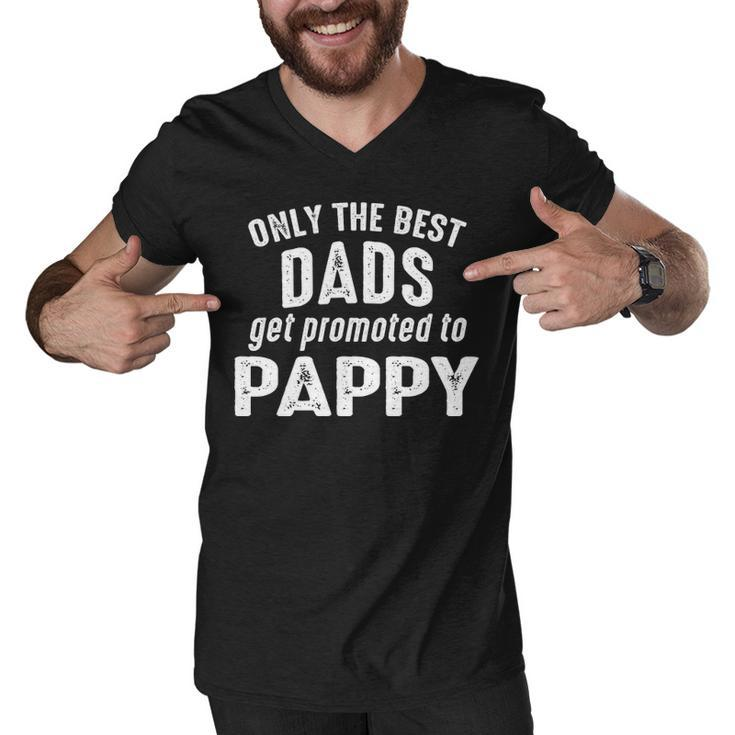 Pappy Grandpa Gift   Only The Best Dads Get Promoted To Pappy Men V-Neck Tshirt
