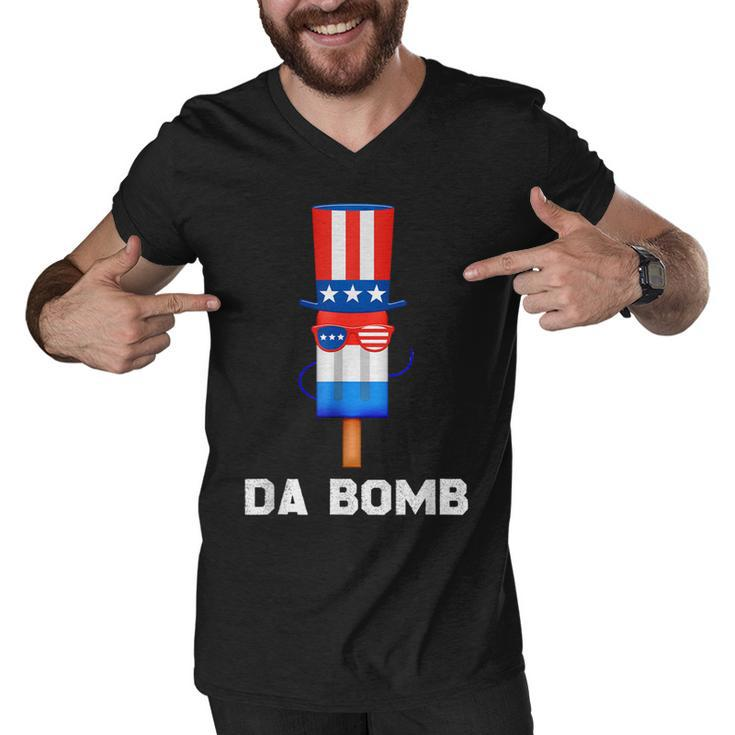 Patriotic Popsicles 4Th Of July Da Bomb Usa Sunglasses   Men V-Neck Tshirt