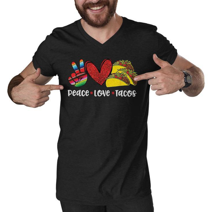 Peace Love Cinco De Mayo Funny V2 Men V-Neck Tshirt