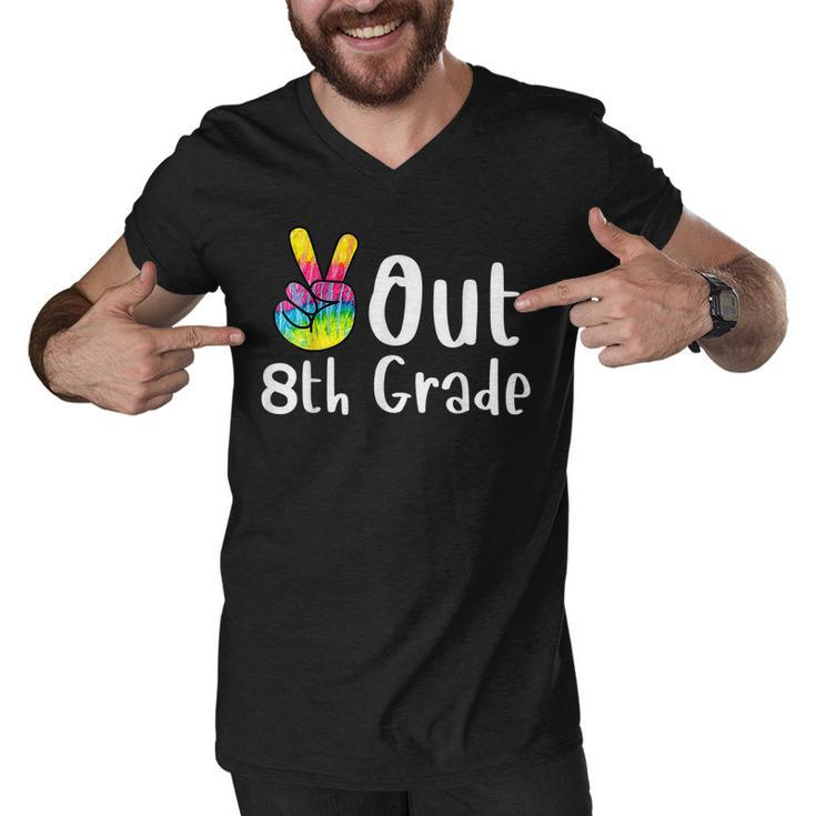Peace Out 8Th Grade Tie Dye Graduation Class Of 2022 Virtual  V2 Men V-Neck Tshirt
