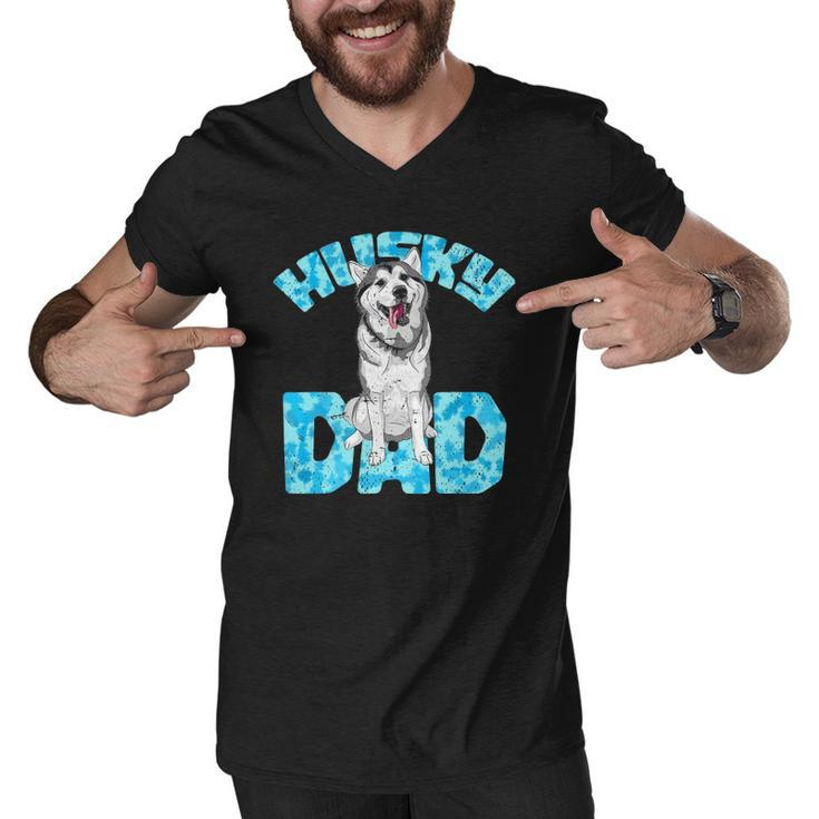 Pet Daddy Dog Lover Father Husky Dad Husky Men V-Neck Tshirt