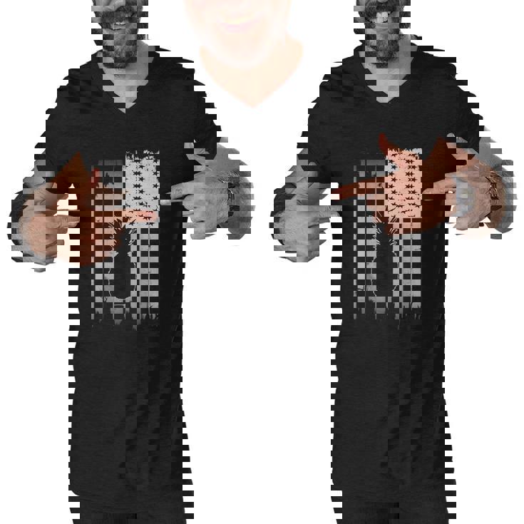 Pineapple Usa American Flag 4Th Of July Patriotic Fruit Men V-Neck Tshirt