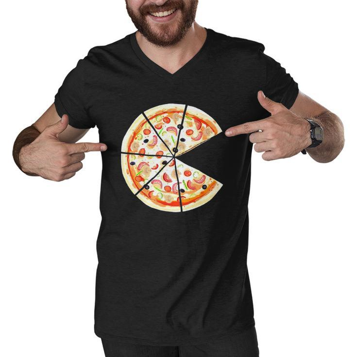 Pizza Pie And Slice Dad And Son Matching Pizza Father’S Day Men V-Neck Tshirt