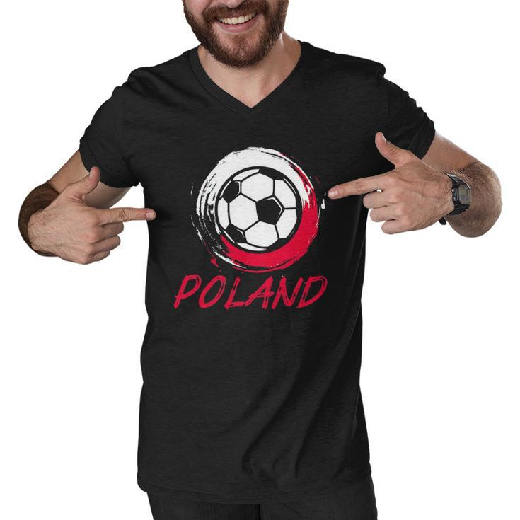 Poland Polish Soccer Jersey I Flag Football Men V-Neck Tshirt
