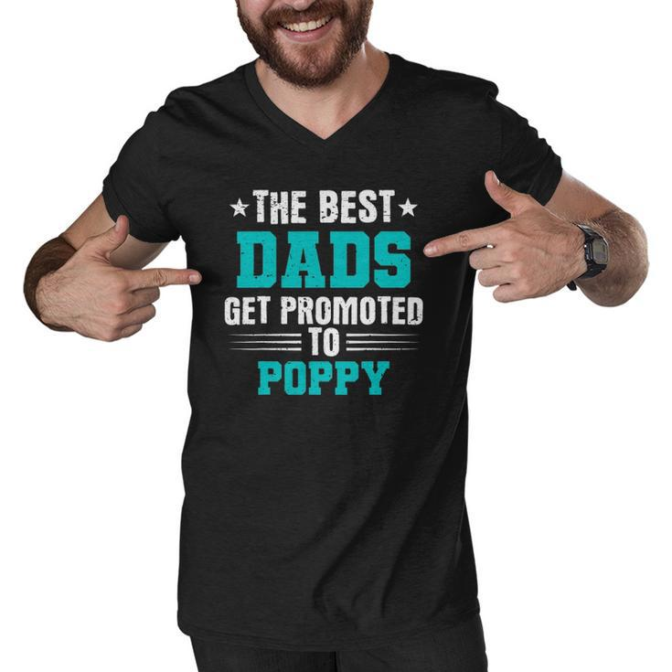 Poppy - The Best Dads Get Promoted To Poppy Men V-Neck Tshirt