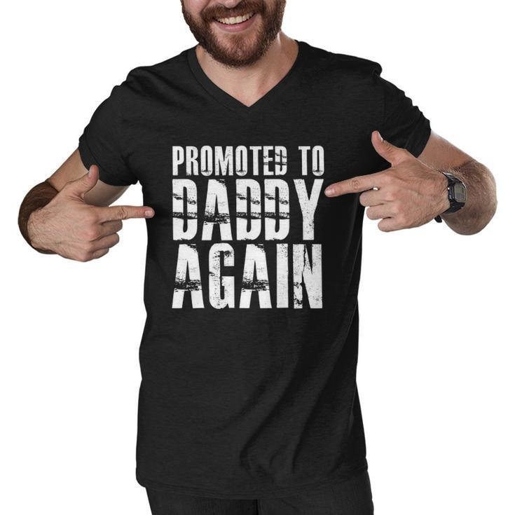 Promoted To Daddy Again Fathers Day Gift 2022 Ver2 Men V-Neck Tshirt