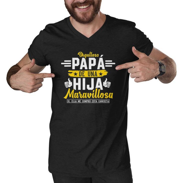 Regalo Para Papa De Una Hija Maravillosa Regalos Para Hombre Men V-Neck Tshirt