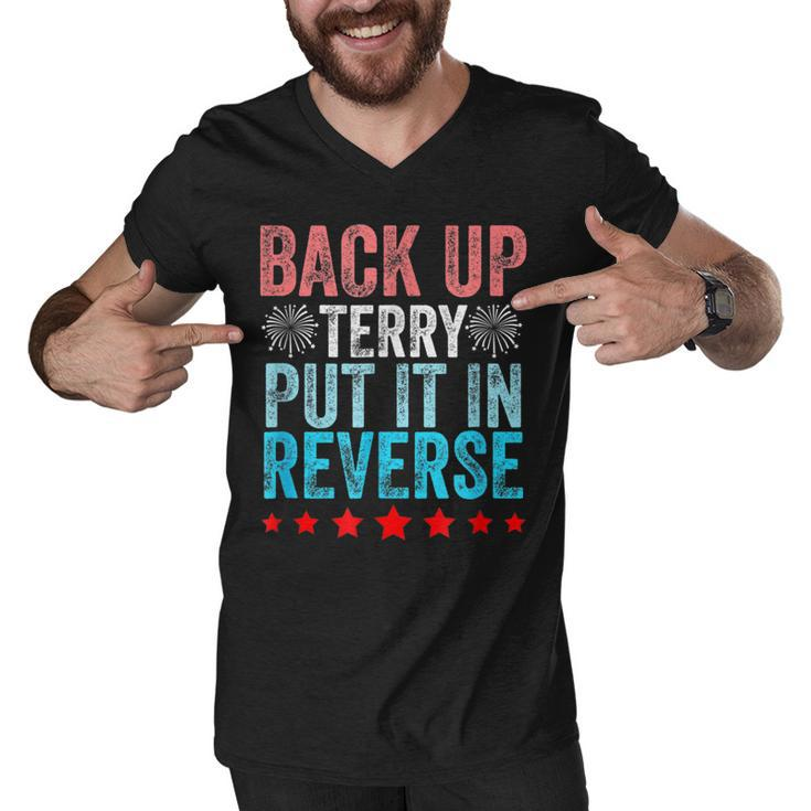 Retro Back Up Terry Put It In Reverse 4Th Of July Fireworks  Men V-Neck Tshirt