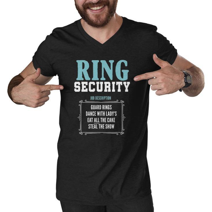 Ring Security Cute Wedding Ring Bearer Yup Im The Ring Dude Men V-Neck Tshirt