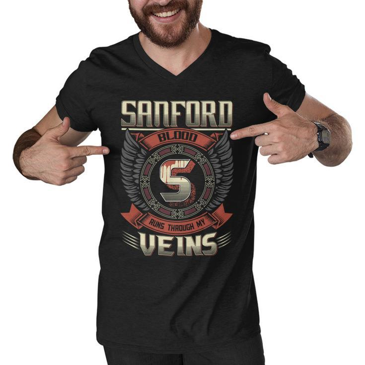 Sanford Blood  Run Through My Veins Name V5 Men V-Neck Tshirt