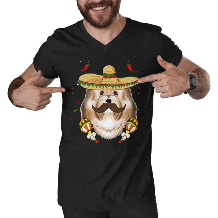 Sombrero Dog I Cinco De Mayo Havanese Men V-Neck Tshirt