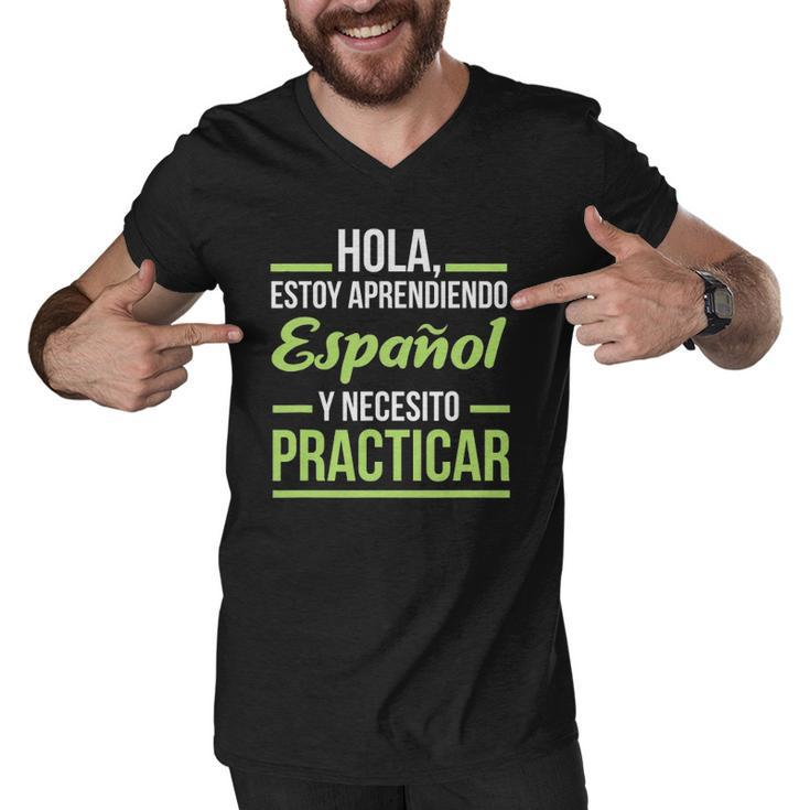 Spanish Language  For Student Practice Learning Gift Men V-Neck Tshirt