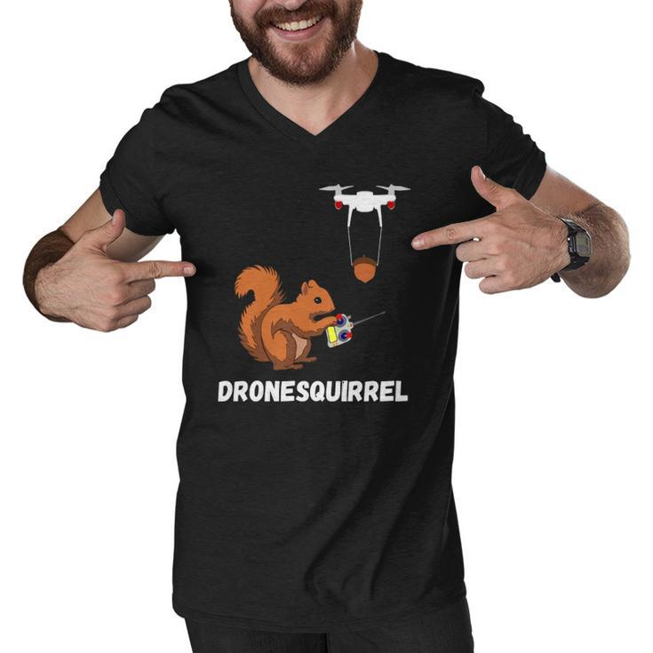 Squirrel Drone Pilot Quadcopter Operators Rodent Fpv Drones  Men V-Neck Tshirt