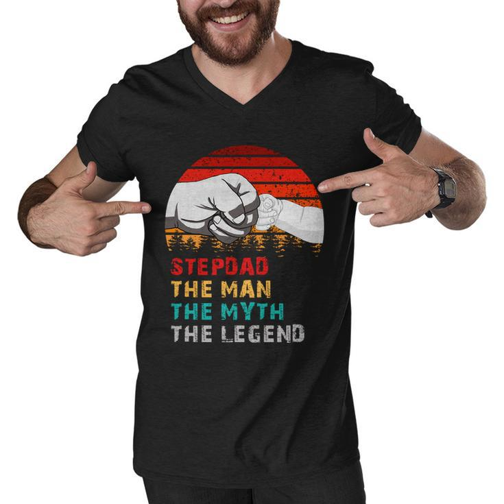 Stepdad The Man The Myth The Legend  Men V-Neck Tshirt