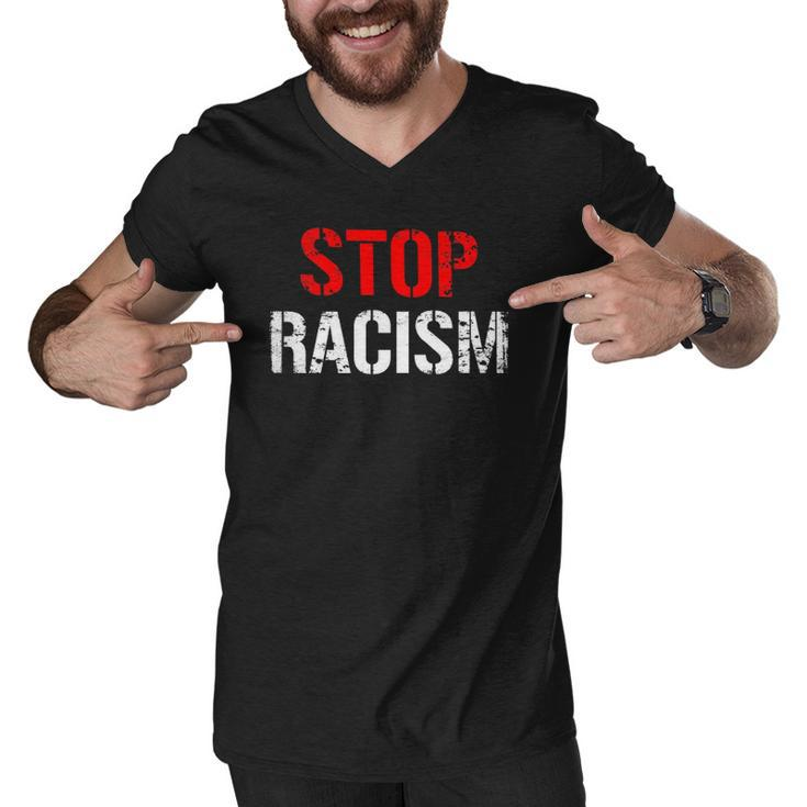 Stop Racism Human Rights Racism Men V-Neck Tshirt